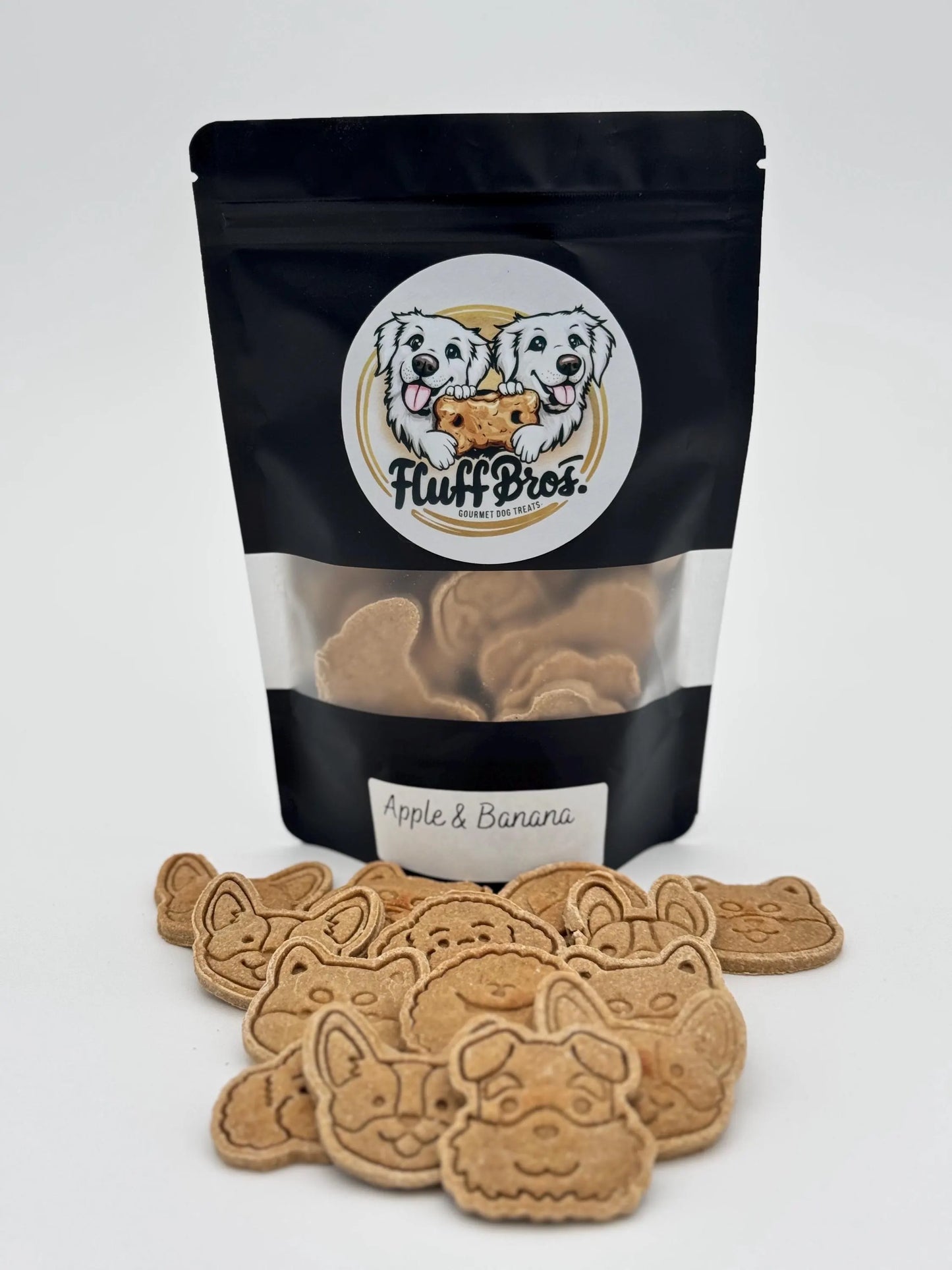 Fluff Bros Banana Apple Crunch – Natural Banana Dog Treats