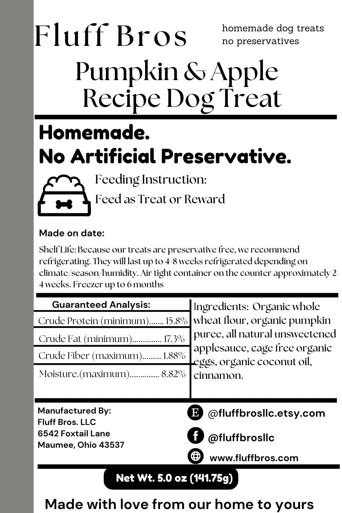 Natural Homemade Dog Treats Pumpkin Apple Crispy Recipe