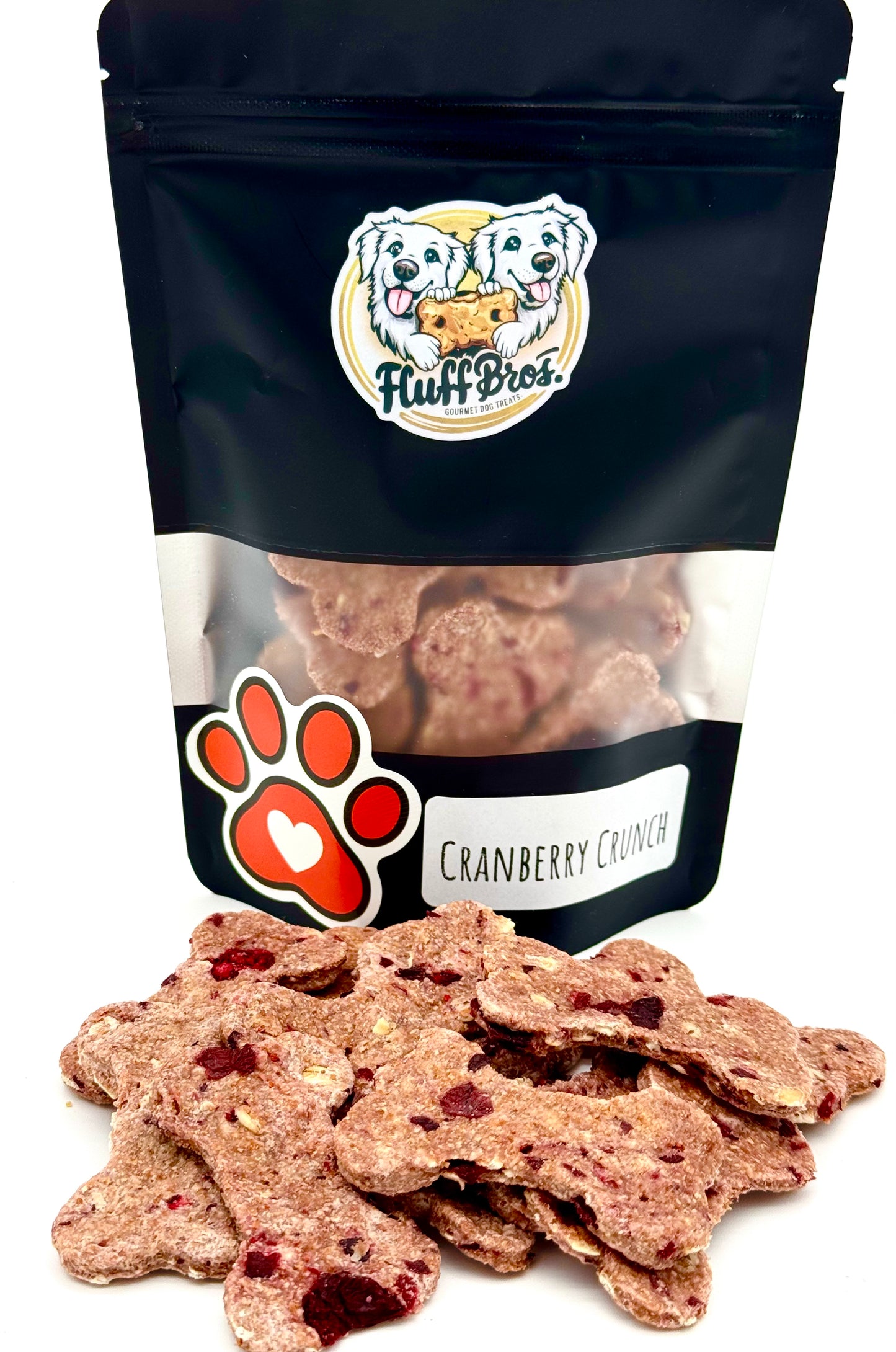 Fluff Bros Cranberry Crunch Natural Cranberry Dog Treats