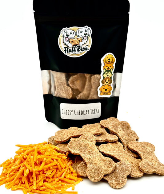 Fluff Bros Cheddar Crunch – Natural Cheese Dog Treats