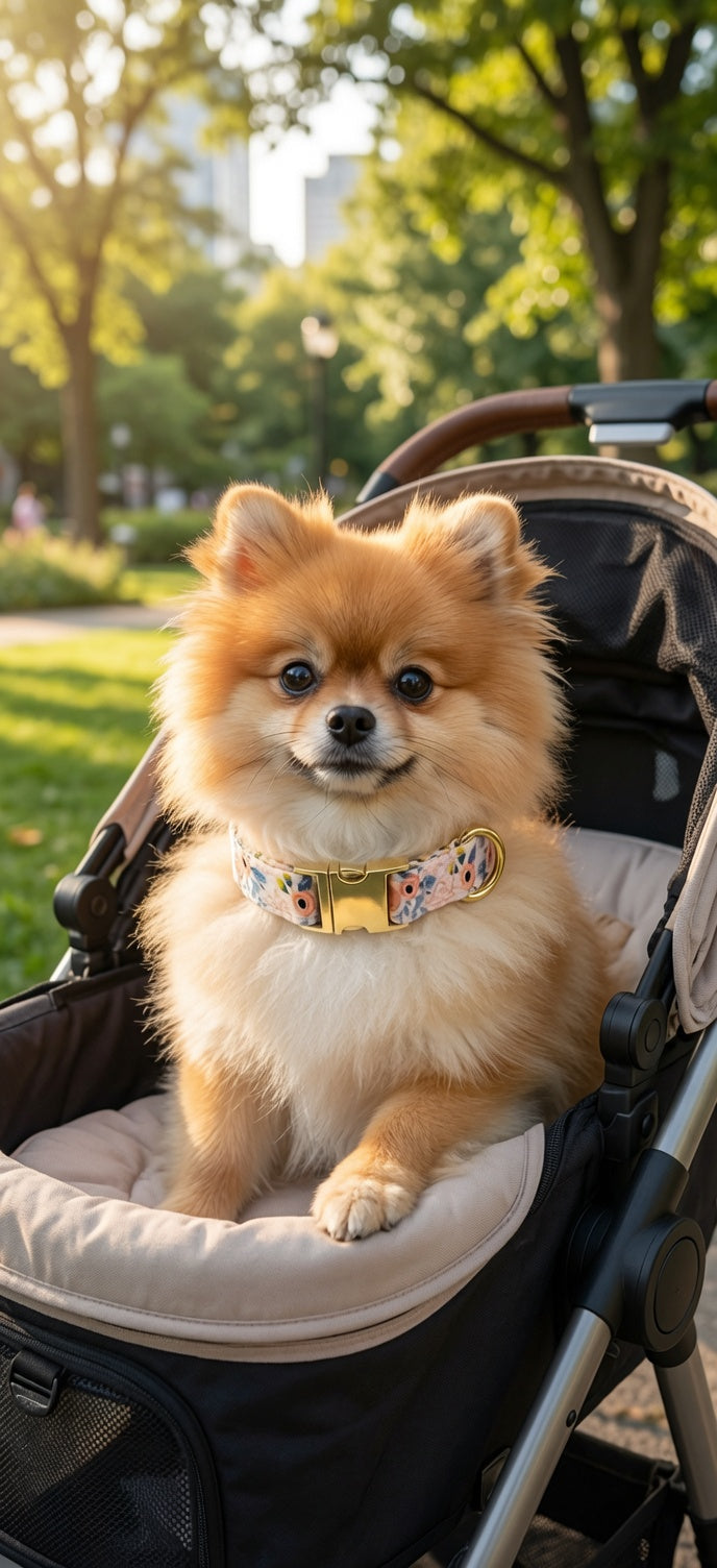 Fluff Bros Boutique Floral Collar & Leash Set
