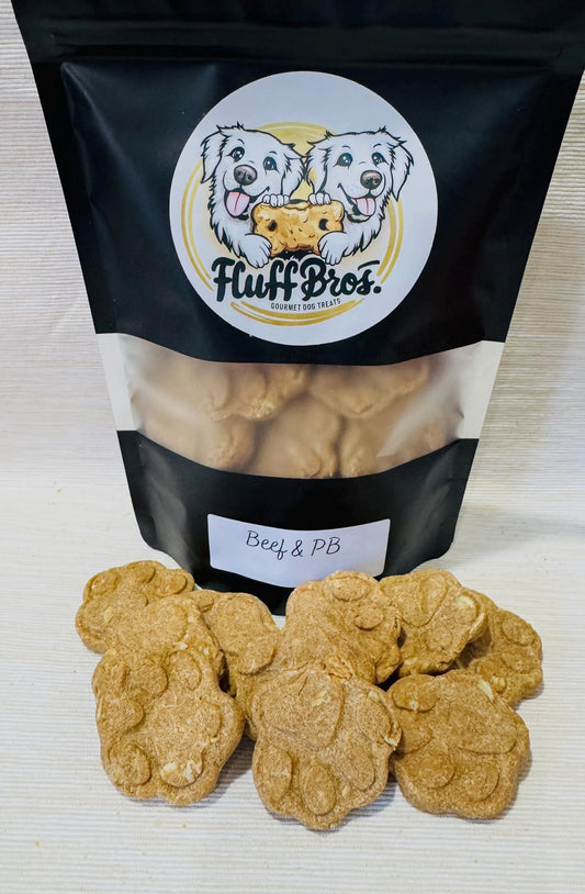 All Natural Homemade Crunchy Beef and Peanut Butter Recipe Canine Cookies